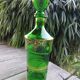 Green glass decanter