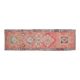 1970s Vintage Turkish Handmade Wool & Cotton Pink Runner Rug 94x306