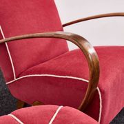 Fauteuils et tabourets Art Déco Jindřich Halabala H-530 années 1940, Up Závody