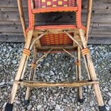 Set of 4 chairs of "bistro" in natural rattan