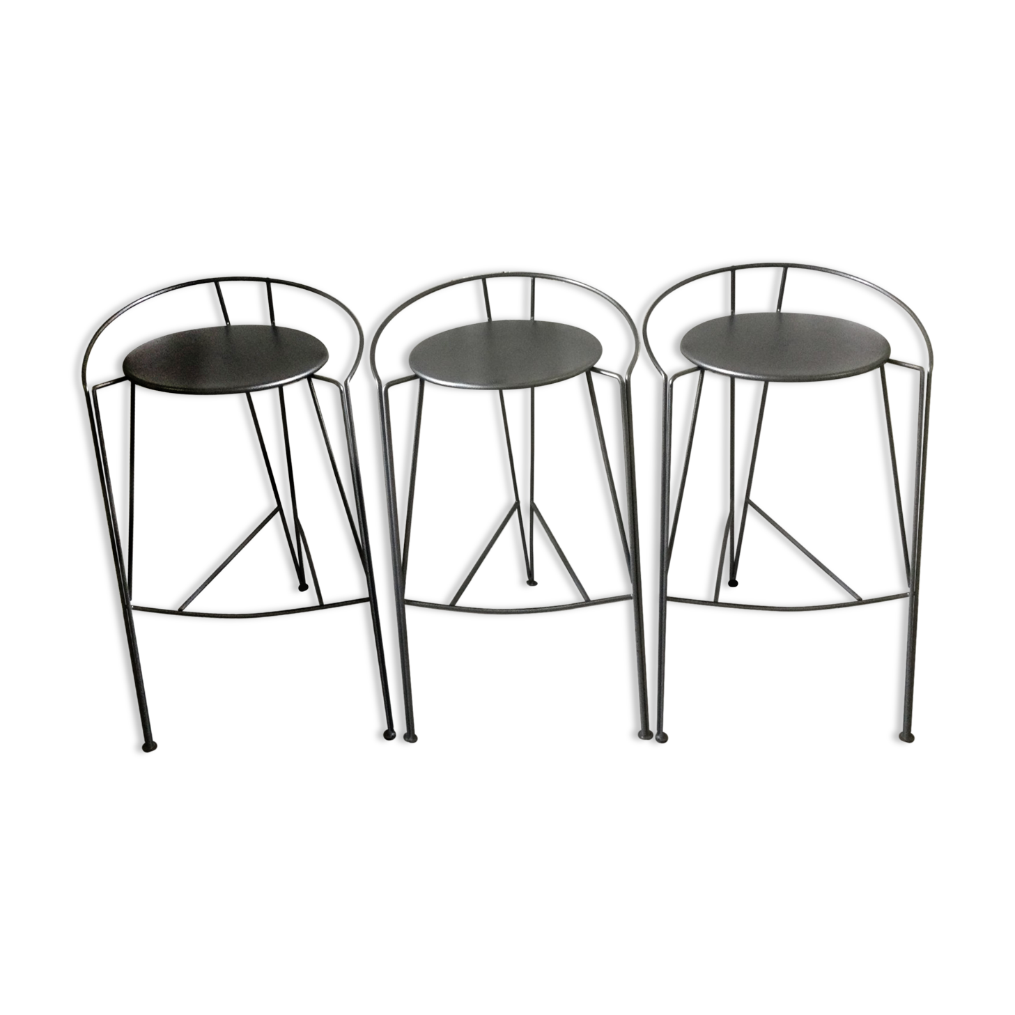 Stools model "lune d'argent" by Pascal Mourgue Fermob edition 1980