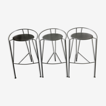 Stools model "lune d'argent" by Pascal Mourgue Fermob edition 1980