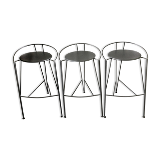 Stools model "lune d'argent" by Pascal Mourgue Fermob edition 1980