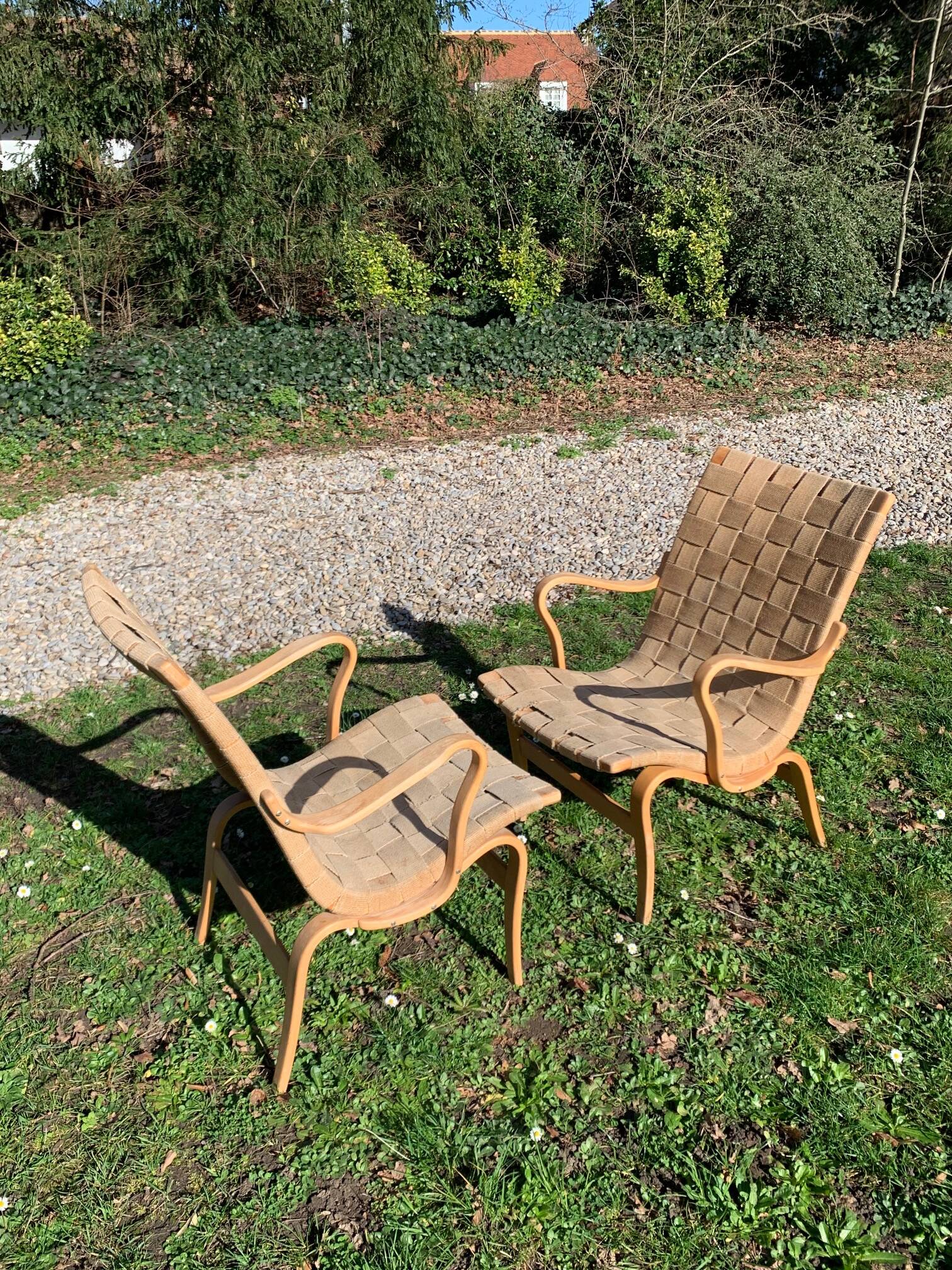 2 Eva model armchair by Bruno Mathsson for Dux (1974)