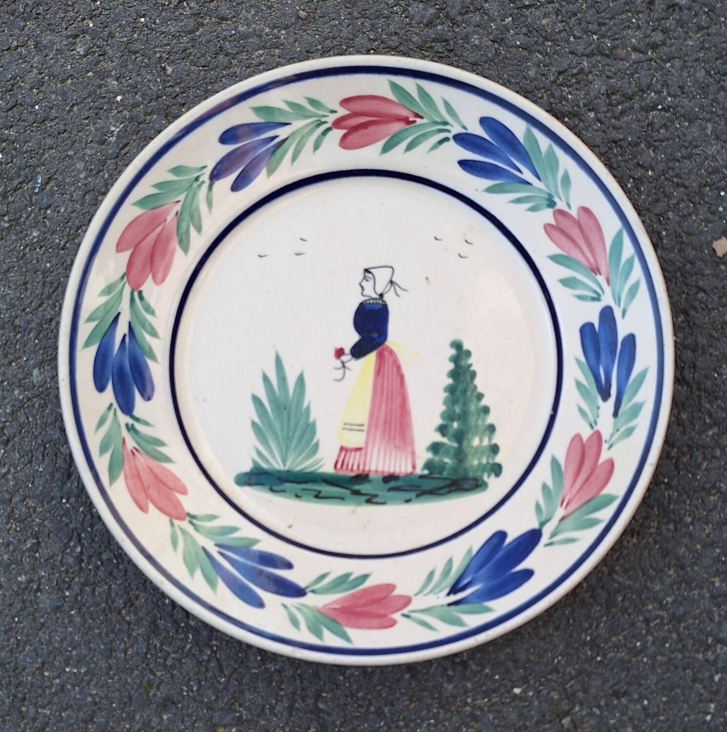 Set of 3 HB Quimper plates