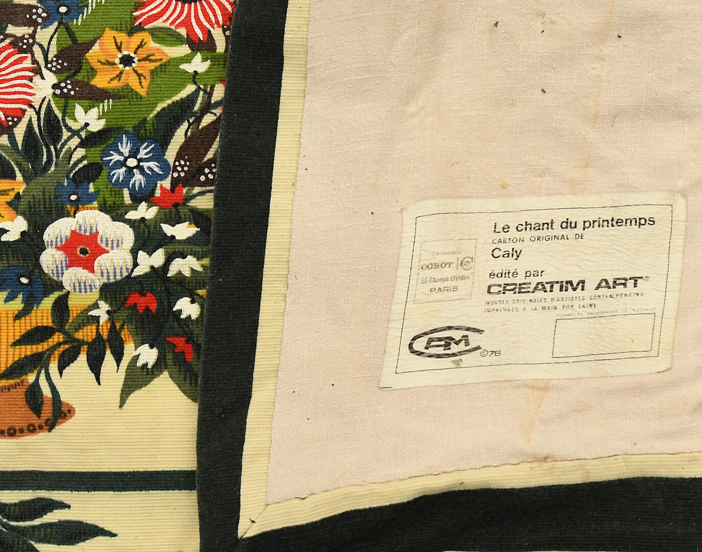 Tapestry " Le chant du Printemps " after cardboard by Odette Caly