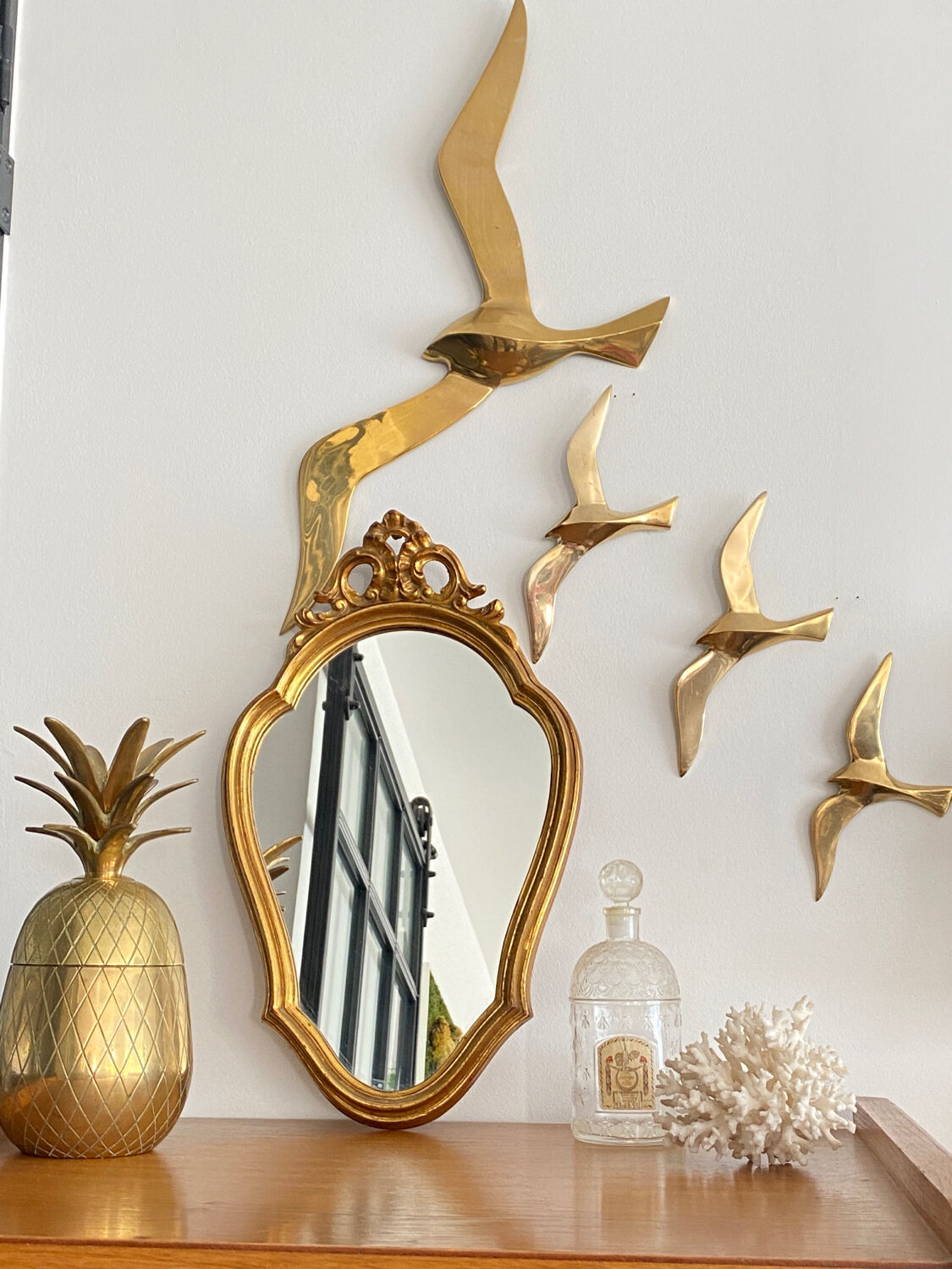 Old gilded mirror 40x24 cm