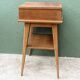 Pair of bedside tables, 1950s, compass legs