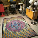 "Vega" Op-Art carpet in the style of Vasarely, 1970s