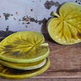 Four ceramic leaf cups from Les potiers d’Accolay