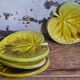 Four ceramic leaf cups from Les potiers d’Accolay