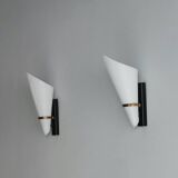 Appliques des années 50 - Plexiglas et laiton - Appliques murales - Stilnovo Arteluce Stilux