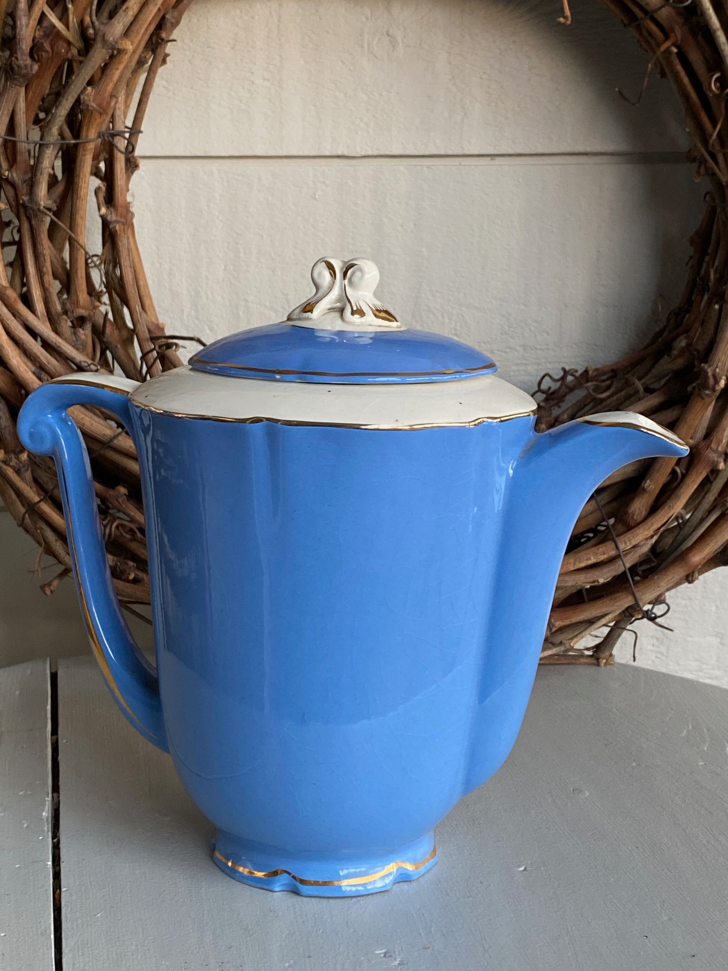 Blue coffee maker St Amand