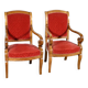 Pair of Cherry Wood Armchairs, Louis Philippe Period – 1st Part 19th