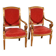 Pair of Cherry Wood Armchairs, Louis Philippe Period – 1st Part 19th