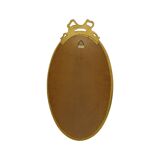 Miroir ovale classique doré à décor de ruban, France