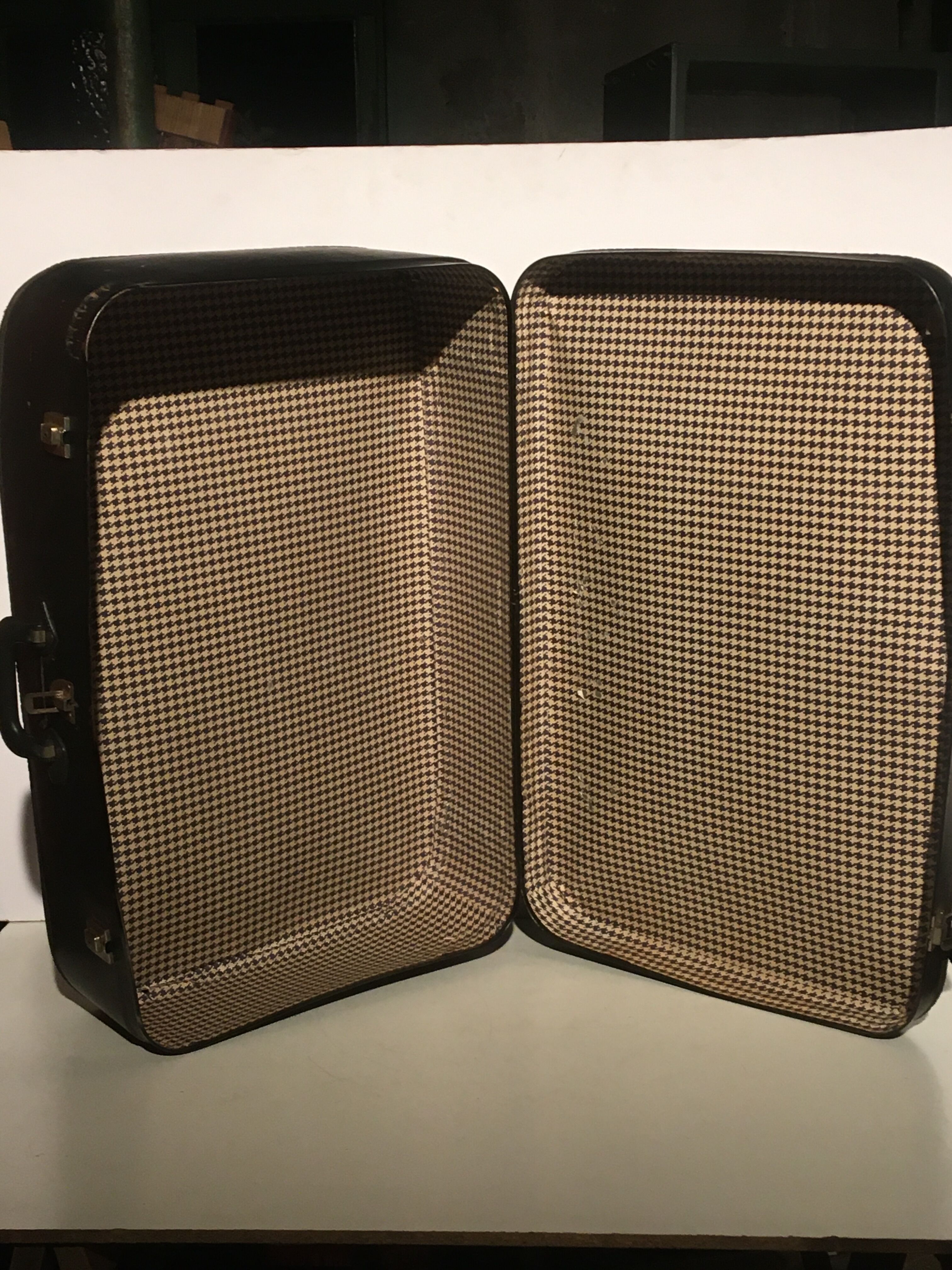 Vintage retro cardboard suitcase