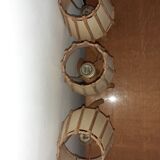3 rattan sconces 50s