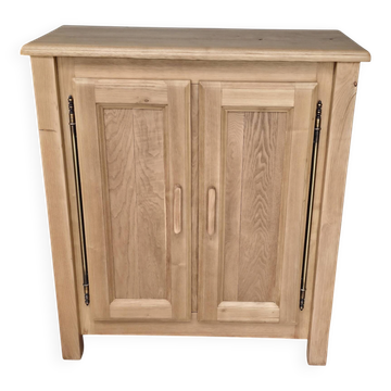 Antique solid blonde oak sideboard