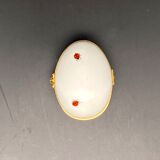 Decorative egg in Limoges porcelain Ladybug pattern