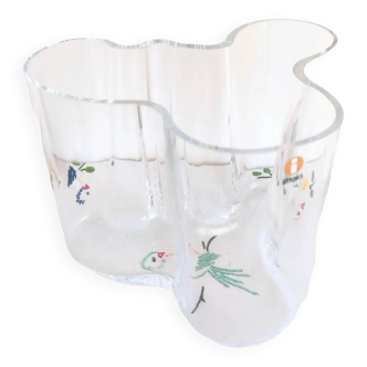 Vase transparent Alvar Aalto hauteur 10 cm