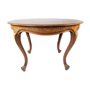 Table à manger ronde en noyer, années 1860