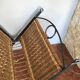 Pretty magazine rack in iron and braided rope