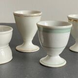 4 coquetiers céramique ancienne