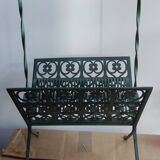 Florentine style metal magazine rack