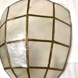 Pair of mother-of-pearl shell sconces