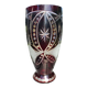Vase en cristal de Bohème/Boho tchèque, Rouge bordeaux, vintage