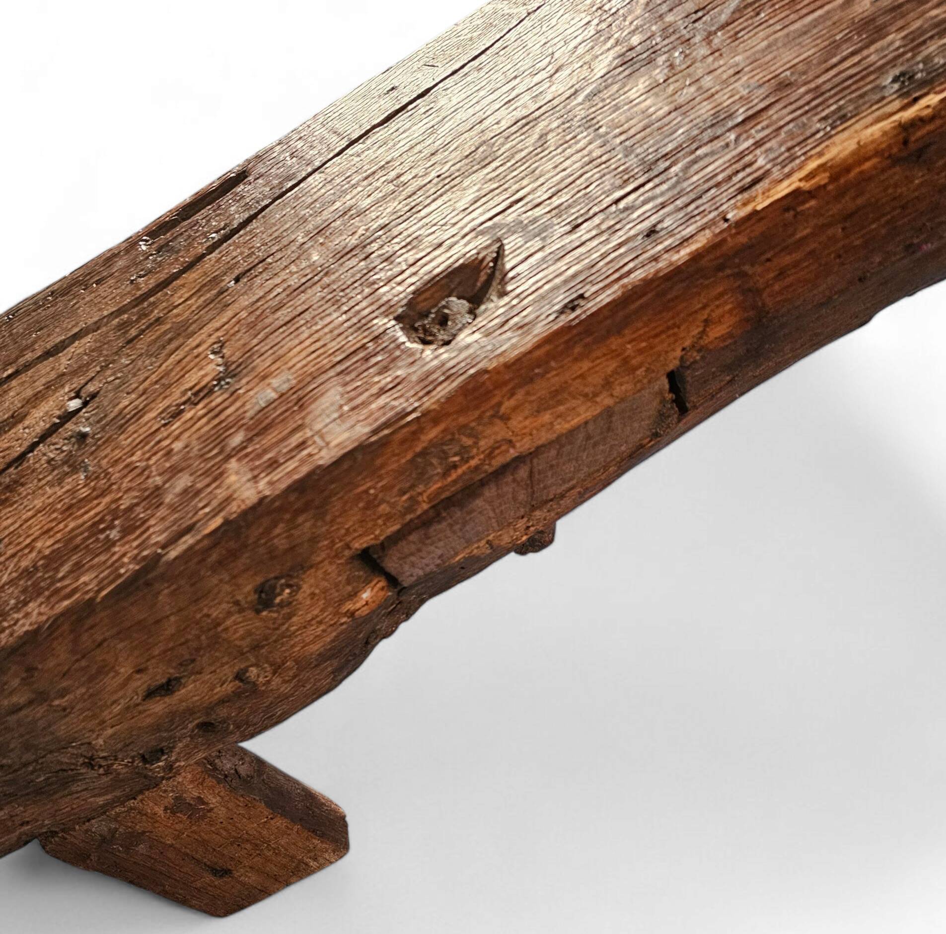 Brutalist /oak coffee / side table / 1960s /