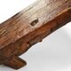 Table basse / d'appoint brutaliste en chêne / années 1960 /