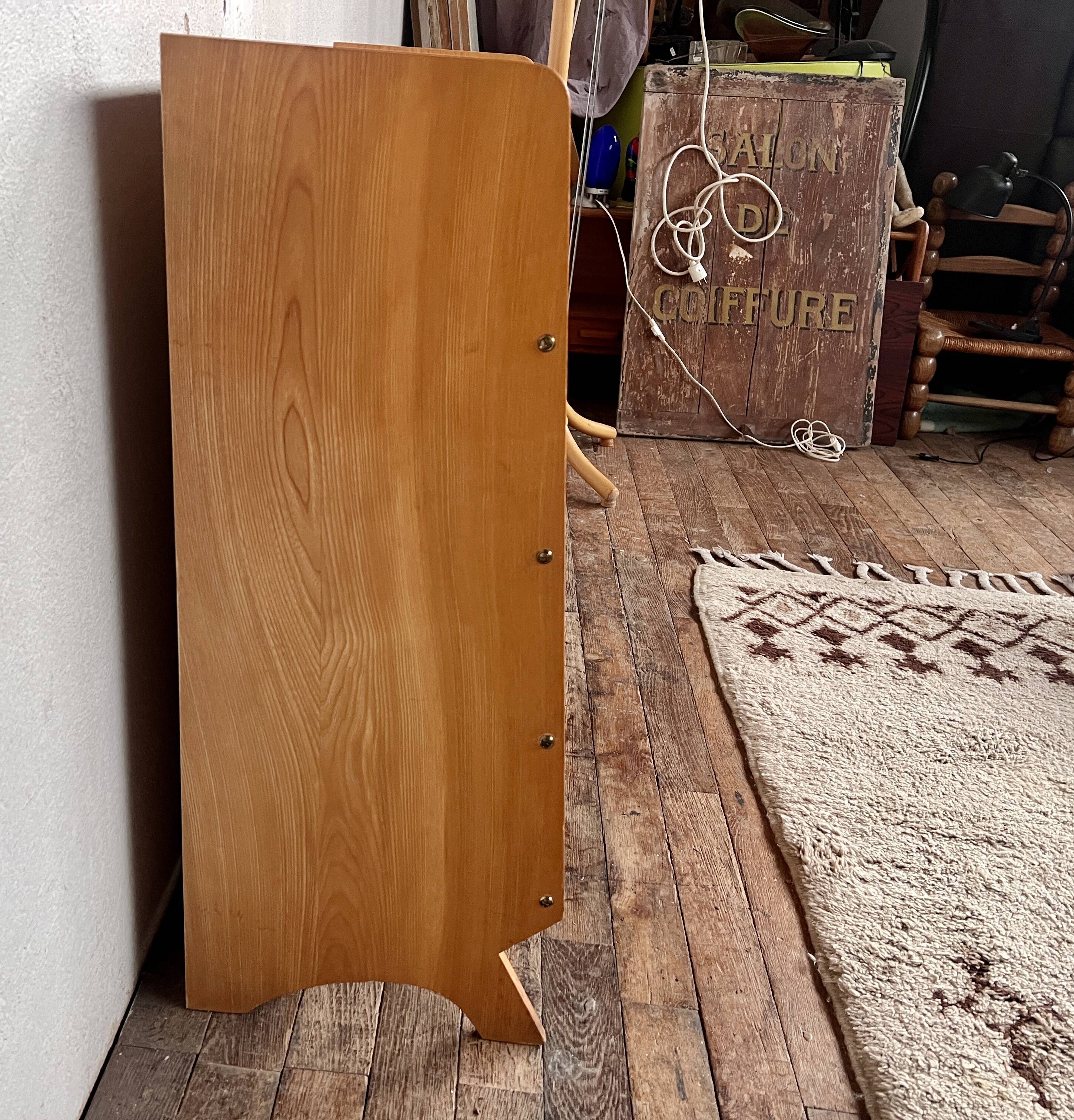 Modernist shoe cabinet 1960 in vintage ash
