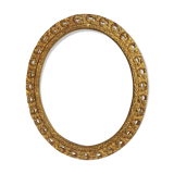 Old oval frame open wood