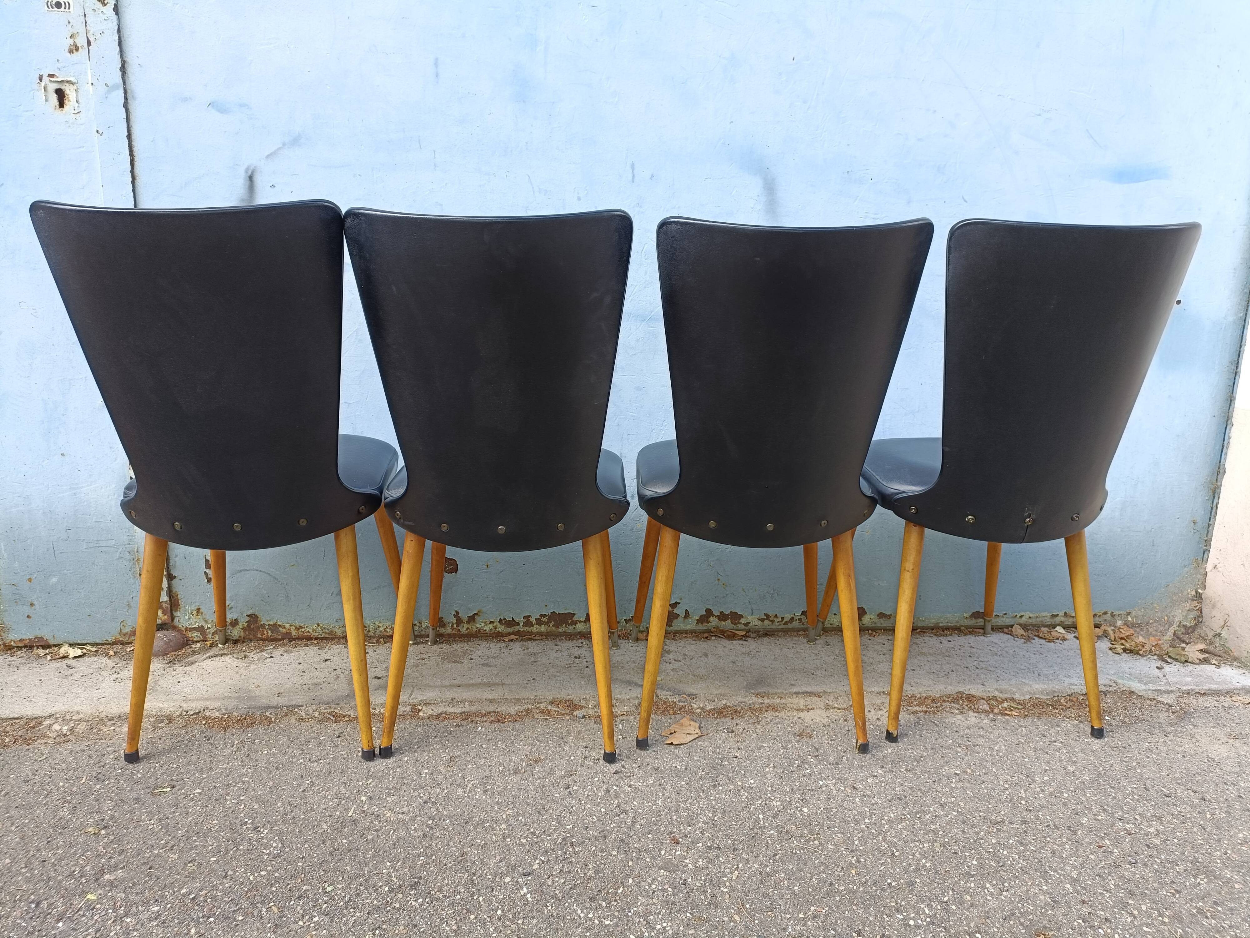 Lot of 4chaises Bauman essor