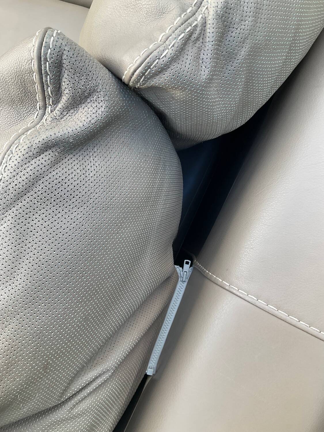 Roche Bobois 3-seater sofa in beige leather