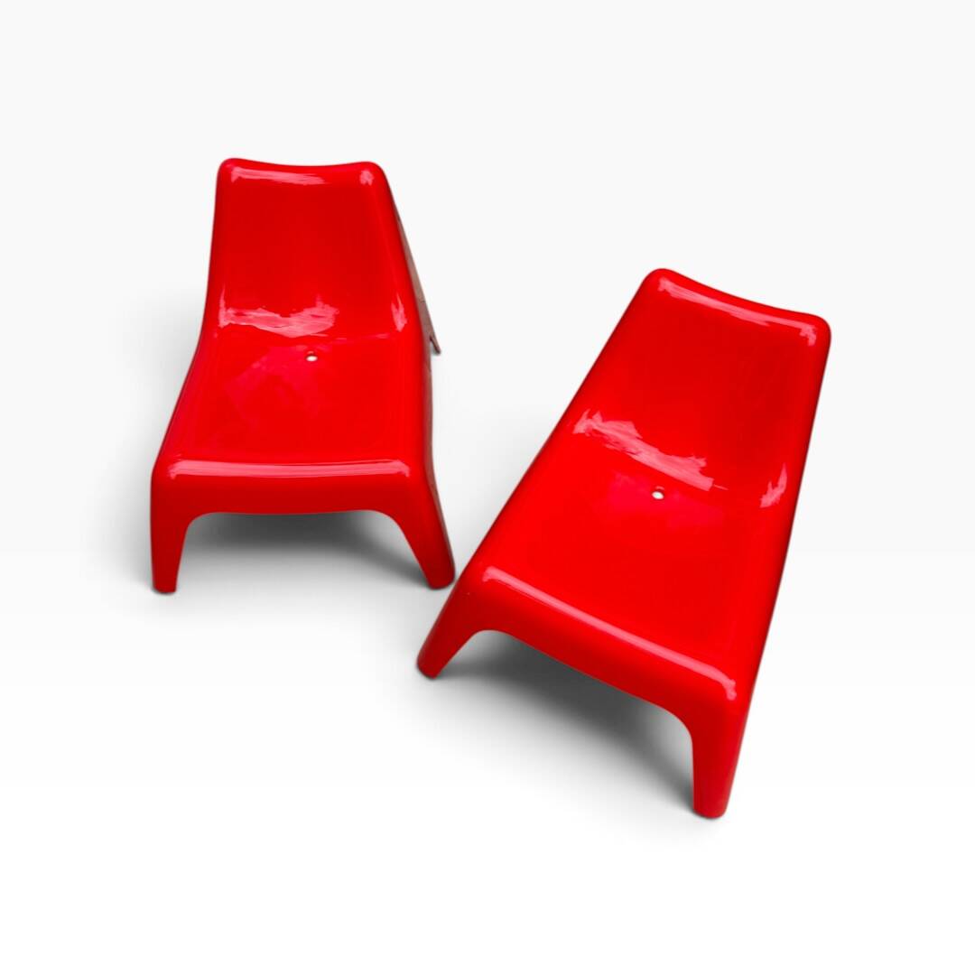 Paire de fauteuils enfant BUNSÖ – IKEA – Thomas Sandell – rouge