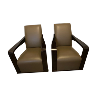 Fauteuils cuir Hugues Chevalier