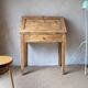 Secrétaire bureau vintage ancien bois massif