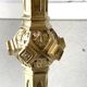 Pair of Antique Gothic Revival Candle Holders in Gold Bronze