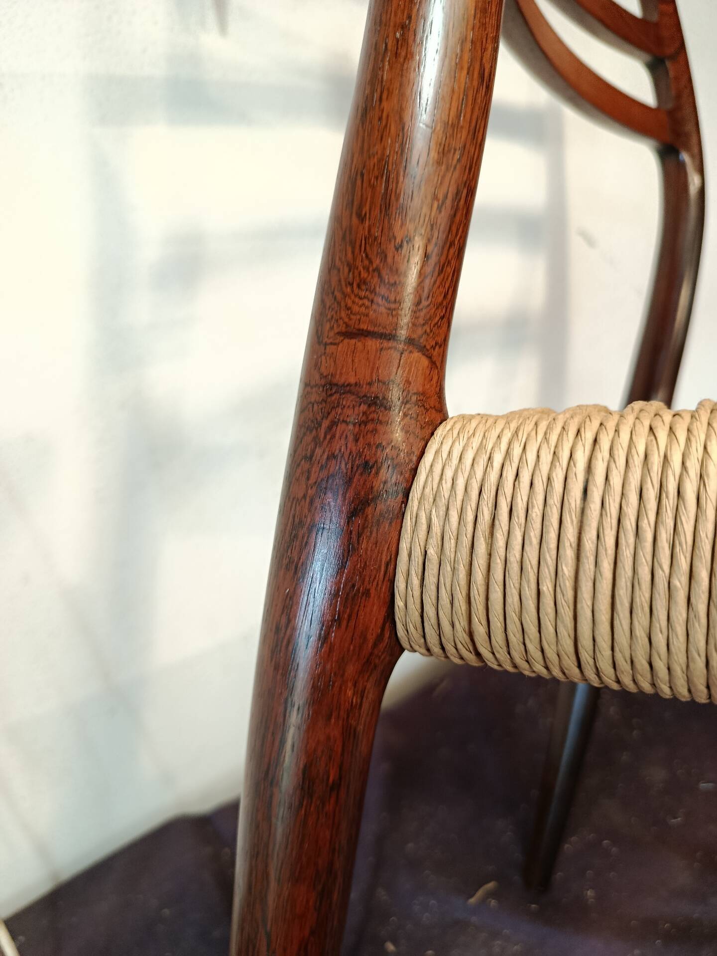 Chaises no78 palissandre/ corde Niels Otto Moller