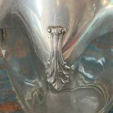 Glass and pewter whiskey decanter