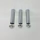Set of 3 minimalist chrome tube ceiling / wall lamps, 1970s
