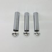 Set of 3 minimalist chrome tube ceiling / wall lamps, 1970s