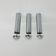 Set of 3 minimalist chrome tube ceiling / wall lamps, 1970s