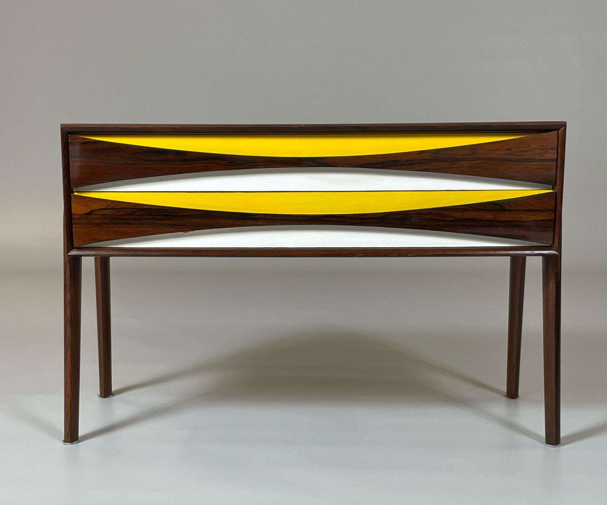 Palisander beside chest by Niels Clausen for N.C. Møbler