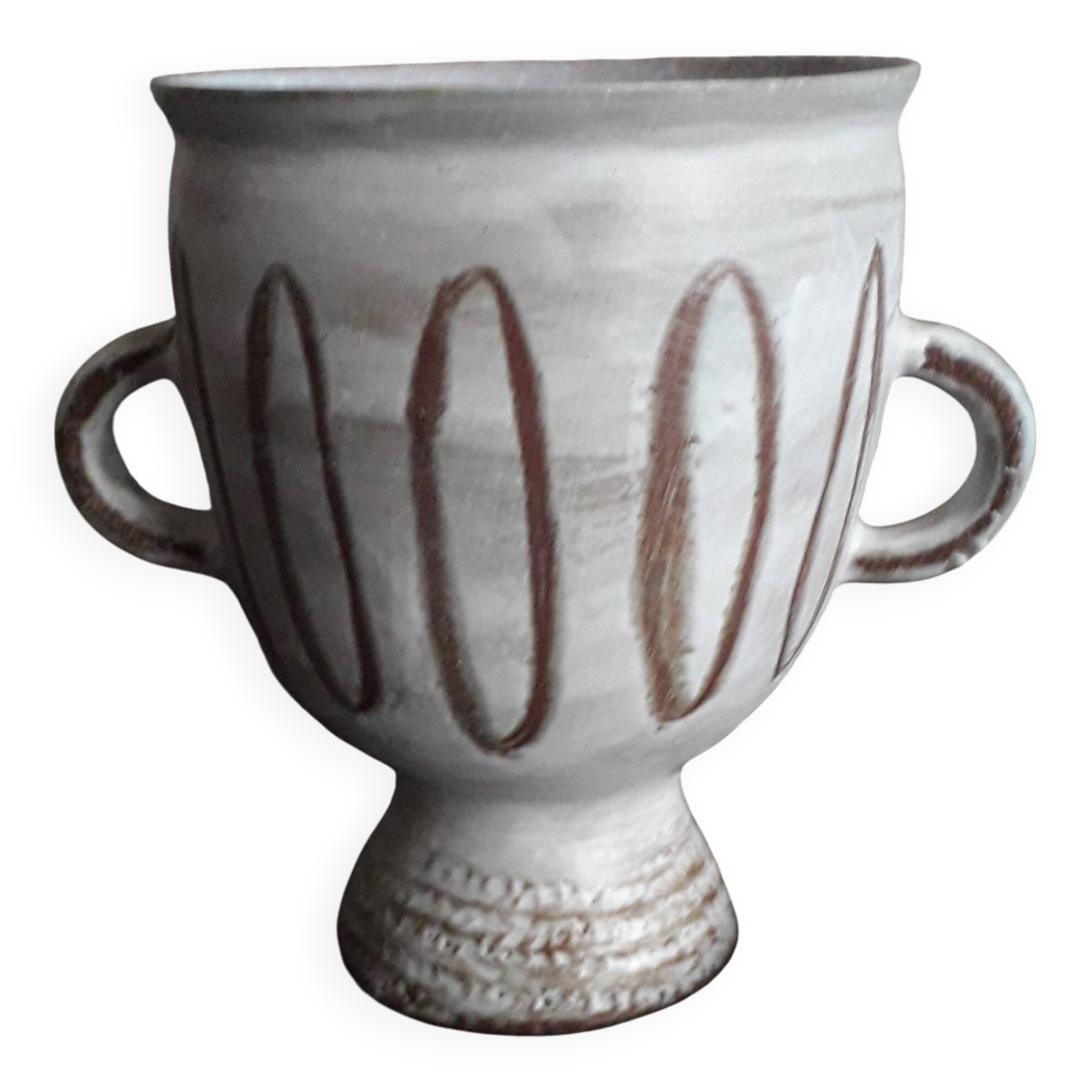 Vintage signed ceramic vase from Vallauris