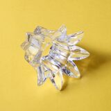 Vintage Royal Crystal Rock Laurus Votive Candle Holder / Italy / 1990s