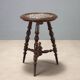 Side table in Swiss pine with a black marble top - Italy 20th century